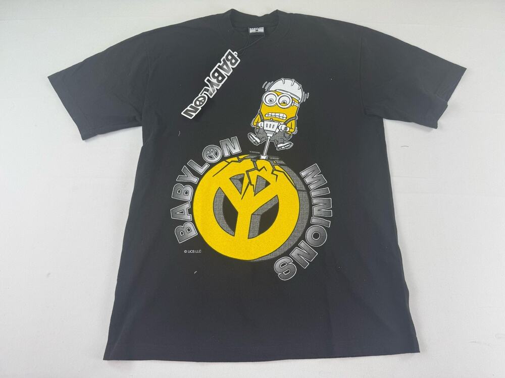 Babylon x Minions Mens M Black Forever Under Construction T-Shirt